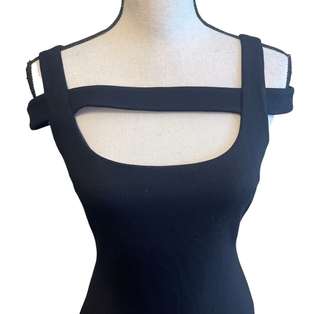 Bailey 44 Black‎ Bodycon Cold Shoulder Midi Length Dress Women's Small